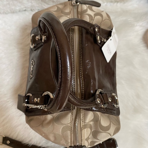NWT Coach Ashley Signature Satin Satchel F15443 - Picture 7 of 14